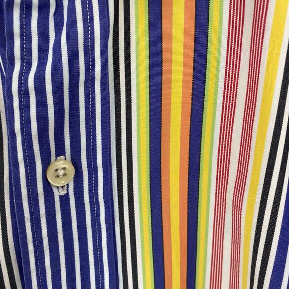 Polo by Ralph Lauren colorful vertical striped long sleeve shirt Large Westerton - Picture 4 of 11